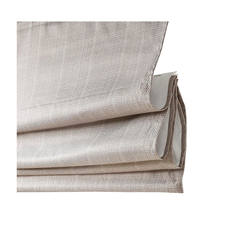 Madison Park Basketweave Room Darkening Cordless Roman Shade, Single Panel for Bedroom, Thermal Insulated Window Blind Treatment for Living Room
