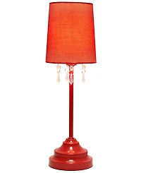 Creekwood Home 17.25" Contemporary Crystal Droplet Table Lamp