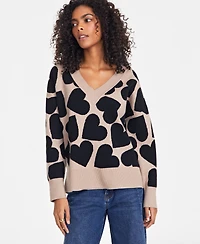 On 34th Women's V-Neck Dropped-Shoulder Sweater, Created for Macy's