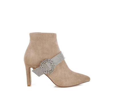 Asagao Diamante & Rhinestones Strap Boots