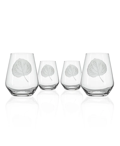 Rolf Glass Aspen Leaf Stemless Wine Tumbler 18oz