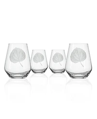 Rolf Glass Aspen Leaf Stemless Wine Tumbler 18oz
