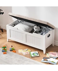 gaomon 42'' Storage Bench - Wooden Toy Chest with Seating and 2 Safety Hinge, Storage Chest Flip-Top Storage Trunk