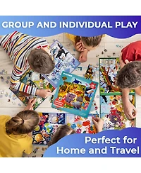 Quokka 2x48 Magnetic Travel Puzzles for Kids Ages 4-6 - Road Trip Activities