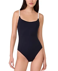 Kate Spade Women's Pearl Strap One-Piece Swimsuit