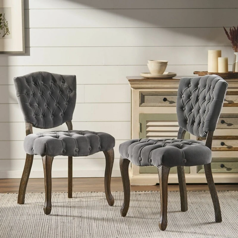 Streamdale Kd Tufted Chair (Wthr)(Set Of 2)