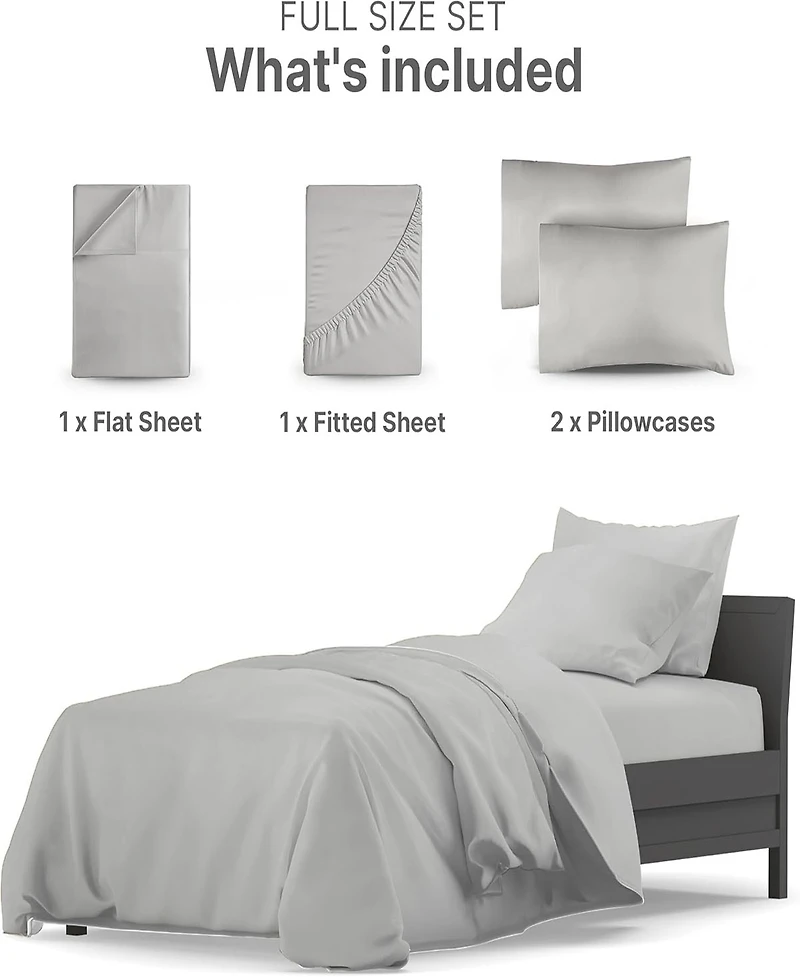 4 Piece Sheet Set 100% Cotton 1000 Thread Count