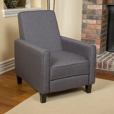 Smoke Fabric Push Back Chair For Elegant Home Decor