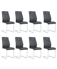 Streamdale Modern Faux Leather Dining Chairs (Set of 8)
