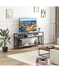 gaomon 65'' Tv Stand for Tv up to 65 Inches, Entertainment Center with Open Storage Shelves
