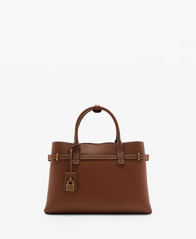 Mango Women's Padlock Detail Shopper Bag
