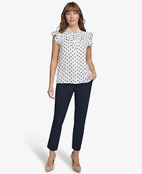 Tommy Hilfiger Women's Ruffle-Sleeve Bow Blouse