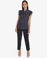 Tommy Hilfiger Women's Ruffle-Sleeve Bow Blouse
