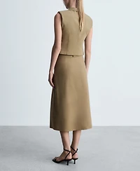 Mango Women's Check Suit Skirt