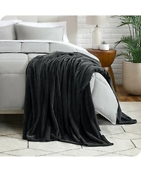 Bare Home Textured Micro plush Fleece King/California King Blanket