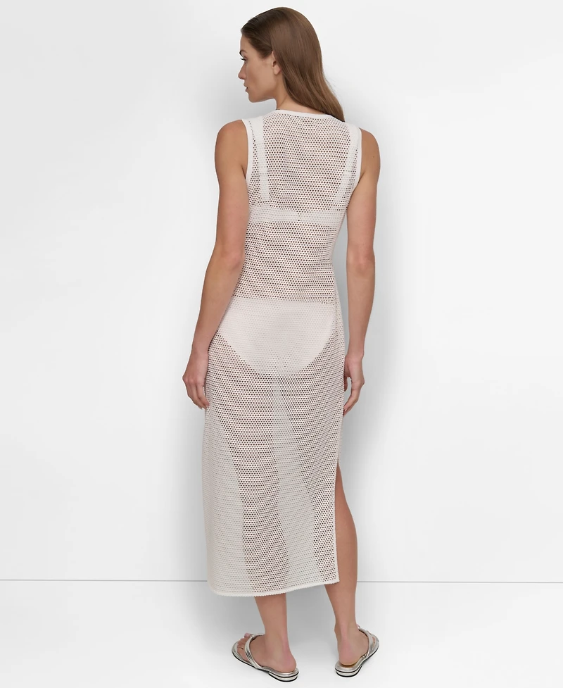 Dkny Women's Mesh Maxi Dress Swim Cover-Up