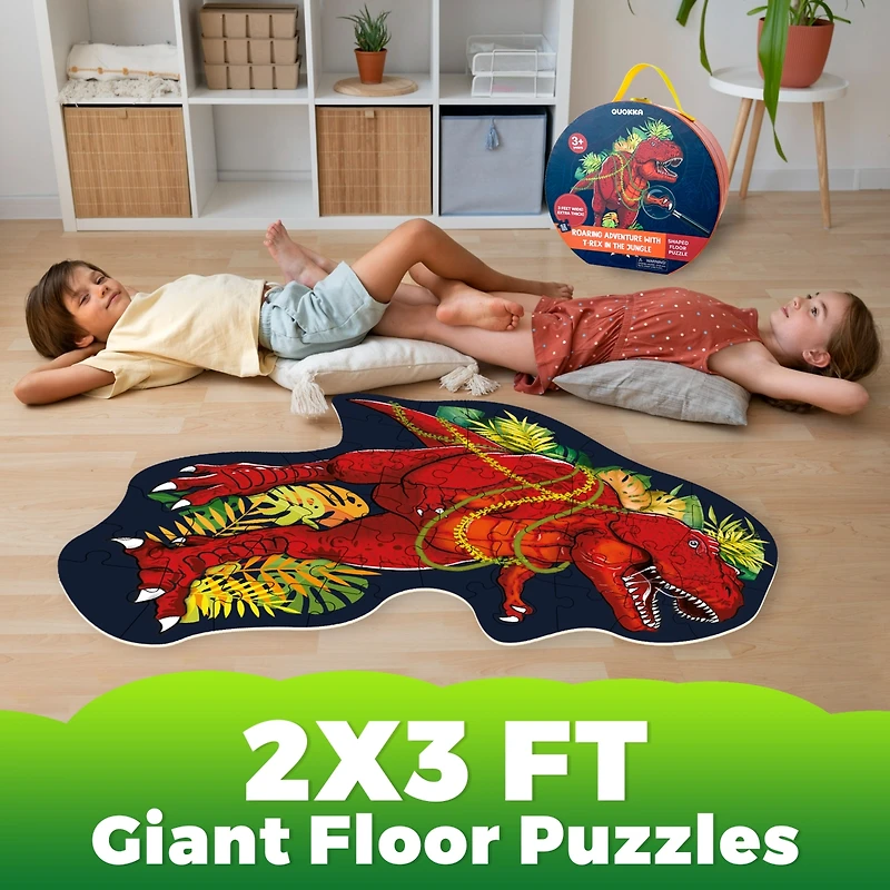 Quokka 2x3 Feet Giant Shaped Glitter Floor Puzzles for Kids Ages 3-5