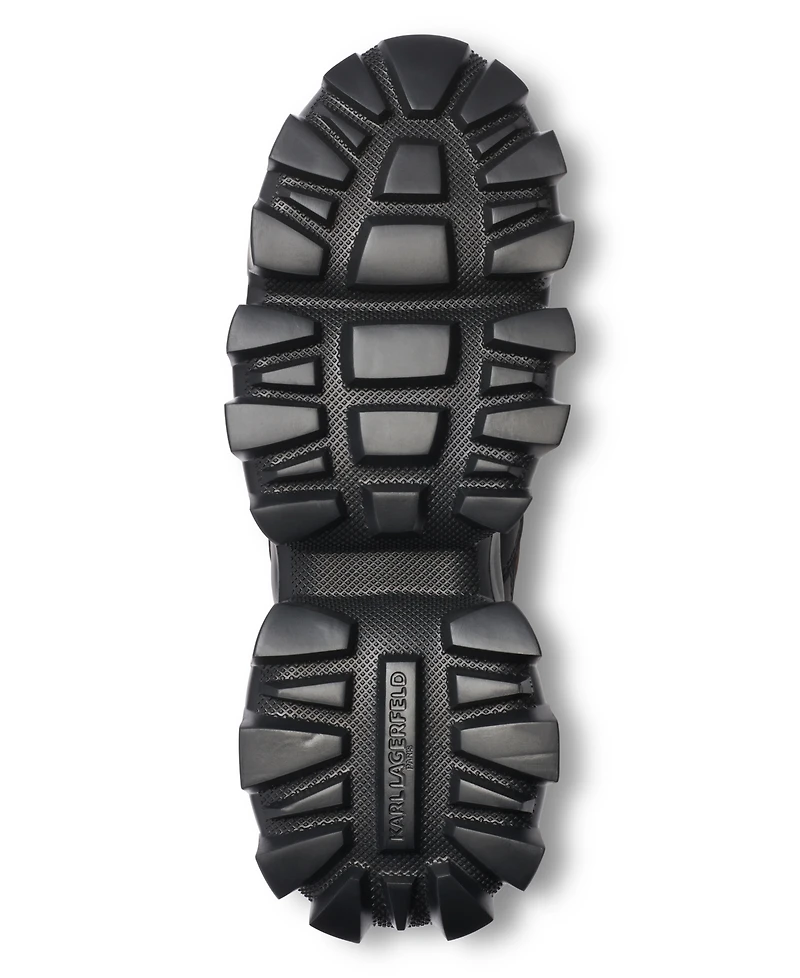 Karl Lagerfeld Men's Suede Workboot on Lightweight Lug Sole Boot