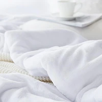 Coma Inducer Oversized Comforter Set - The Original Plush - Pearl White