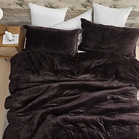 Coma Inducer Oversized Twin Comforter Set - The Original Plush - Dark Chocolate