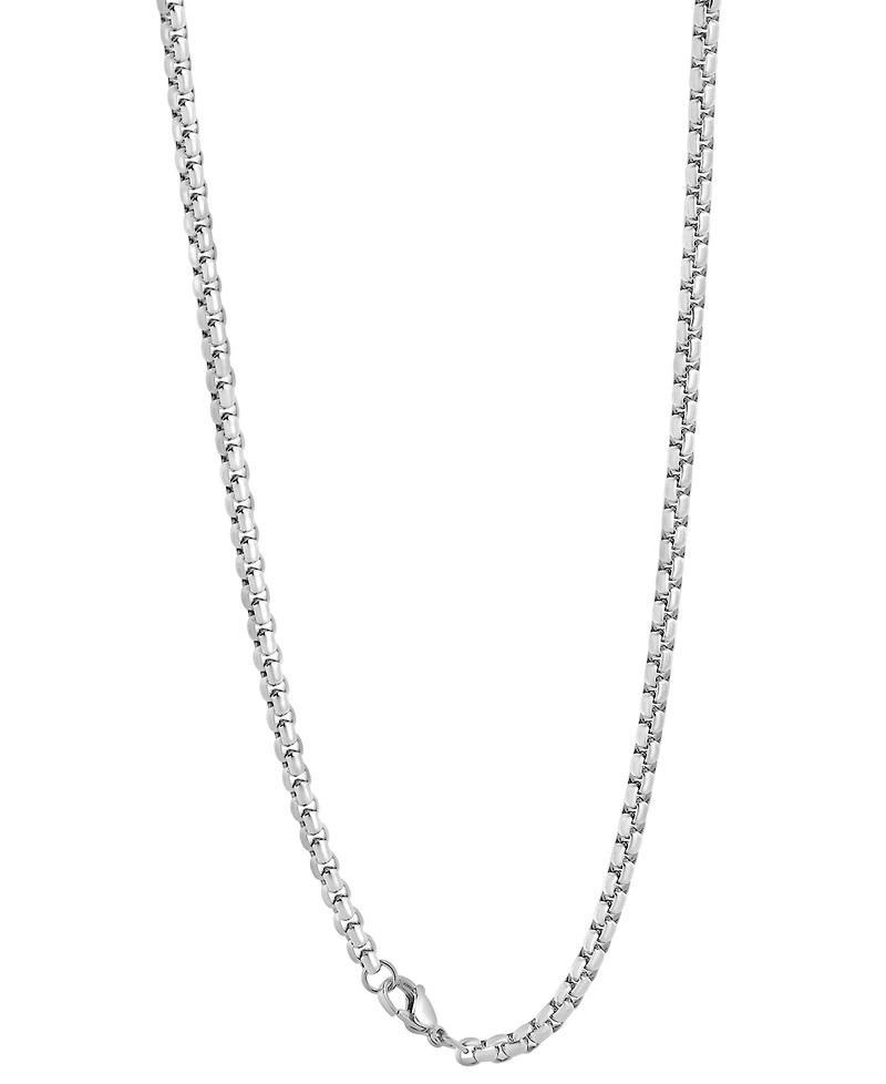 Blackjack Men's Cubic Zirconia Cross 24" Pendant Necklace in Stainless Steel