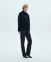 Mango Women's Chalk-Stripe Straight Trousers