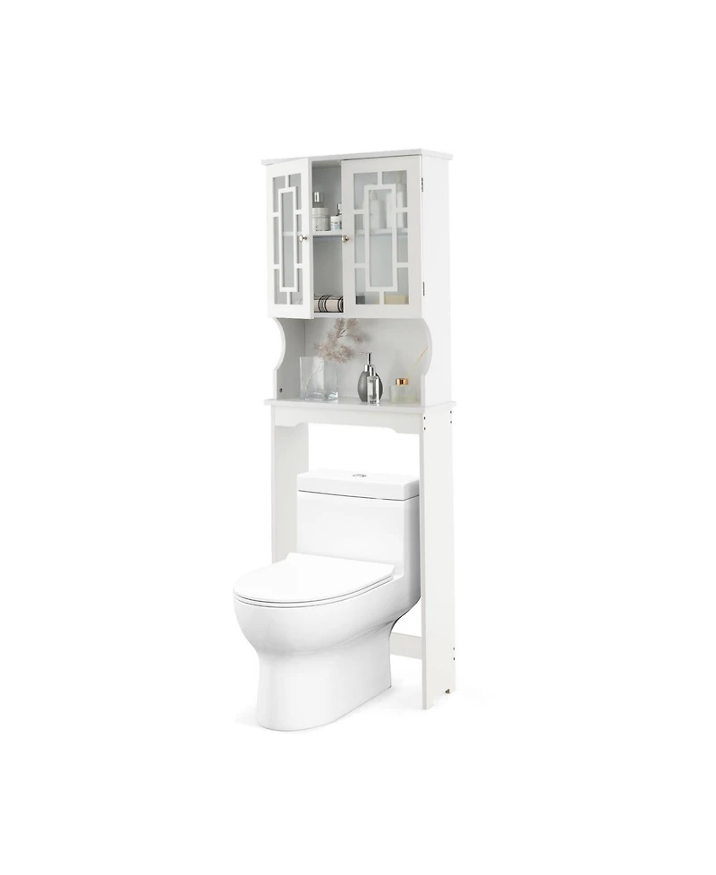 Sugift Bathroom Spacesaver Over the Toilet Door Storage Cabinet