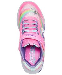 Skechers Little Girls S-Lights: Unicorn Chaser Stay-Put Closure Light-Up Casual Sneakers from Finish Line