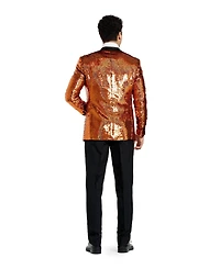 OppoSuits Men's Christmas Tuxedo - Velvet X- Mas Holiday Outfit Slim Fit Includes Blazer, Pants and Bow Tie