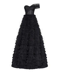Milla Women's Timeless One-Shoulder Frill-Layered Ball Gown