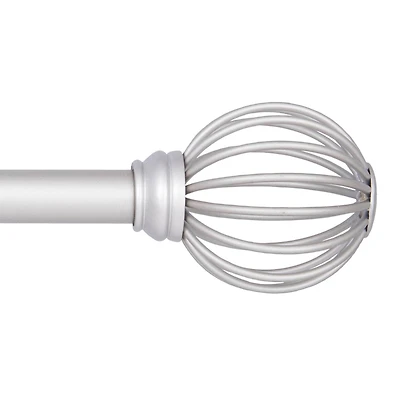 Kenney Jax 5/8 Inch Brushed Nickel Decorative Curtain Rod for Stylish Home Decor