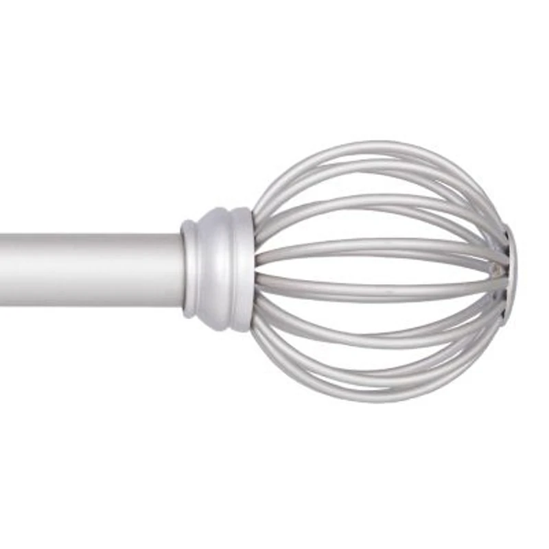 Kenney Jax 5 8 Inch Brushed Nickel Decorative Curtain Rod For Stylish Home Decor