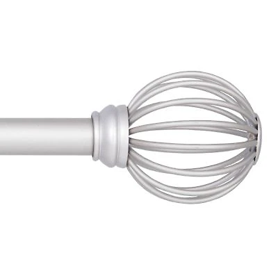 Kenney Jax 5 8 Inch Brushed Nickel Decorative Curtain Rod For Stylish Home Decor