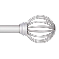 Kenney Jax 5 8 Inch Brushed Nickel Decorative Curtain Rod For Stylish Home Decor