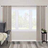 Kenney Bryce Satin Nickel 3/4 Inch Decorative Window Curtain Rod with Ball Finials