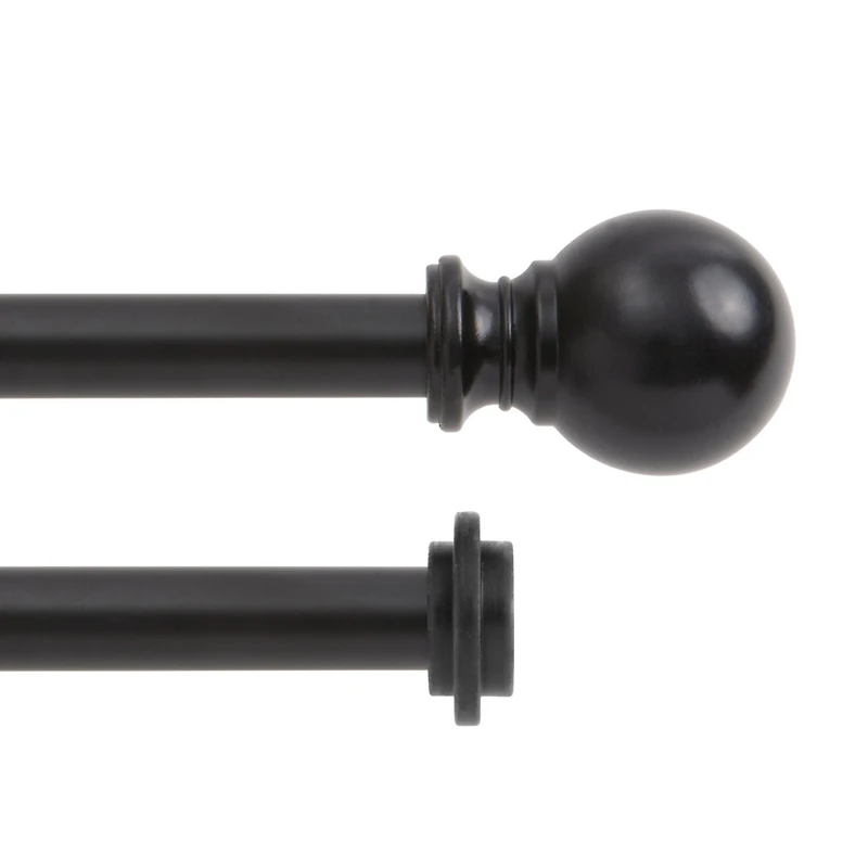 Kenney 5/8 Inch Standard Decorative Double Curtain Rod with Ball Finials