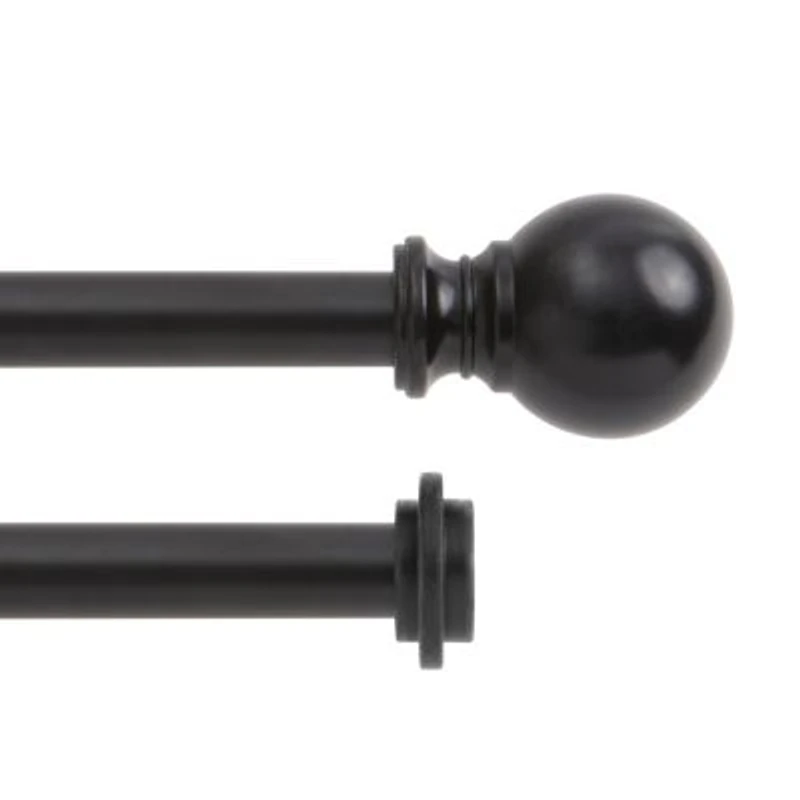 Kenney 5/8 Inch Standard Decorative Double Curtain Rod with Ball Finials