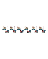 Slickblue Rocking Horse And Toy Train Ornament (Set of 12)