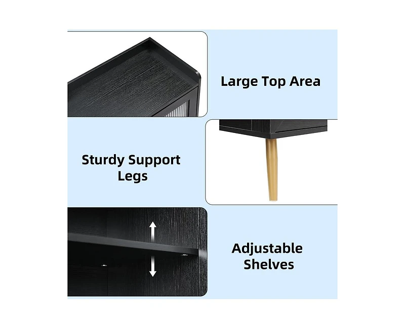 gaomon Shoe Cabinet with Glass Doors, 5-Tier Entryway Shoe Organizer Storage Rack with Large Storage and Adjustable Shelves for Hallway, Living Room,