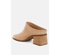 Bottani Genuine Leather Slip-On Mules