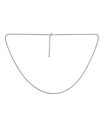 Bling Jewelry Unisex Thin Strong Simple Basic 2MM Yellow Rose Gold Plated Silver Tone Stainless Steel Basic Venetian Box Link Chain Necklace
