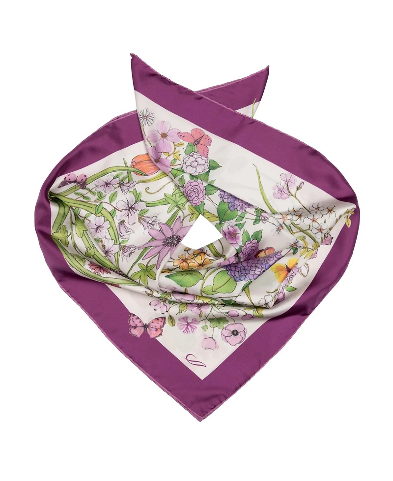 Flora - Hand Rolled Silk Foulard for Women