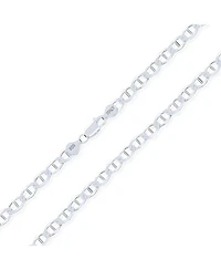 Bling Jewelry Solid Heavy .925 Sterling Silver 9MM Marina Anchor Nautical Mariner Chain Link Necklace For Made Italy 24 Inch