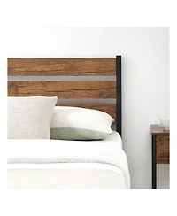 gaomon Full/Queen Bed Frame, Bed Frame With Wooeden Headboard And Footboard, Platform Bed Frame With Underbed Storage Space, Rustic Country Style
