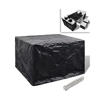 vidaXL Patio Furniture Cover 8 Eyelets 44.5"x44.5"x28.7"