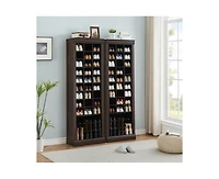 gaomon Shoe Storage Cabinet, Freestanding Tall Closet Shoe Organizer with Cubbies for 33 Pairs, Wooden Shoe Rack for Closet, Entryway, Living Room