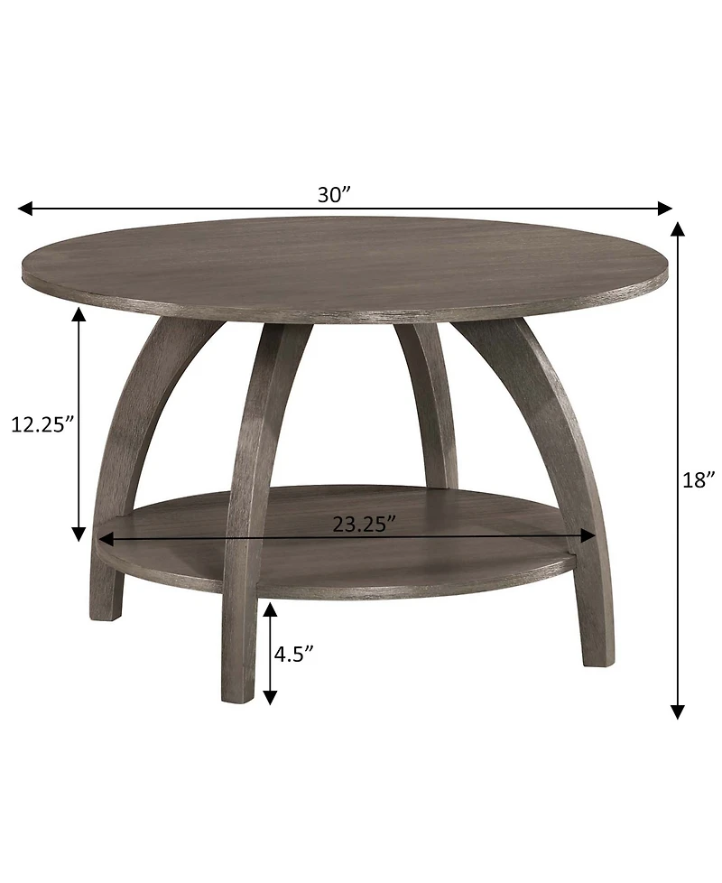 Convenience Concepts 30" Aldrin Coffee Table with Shelf
