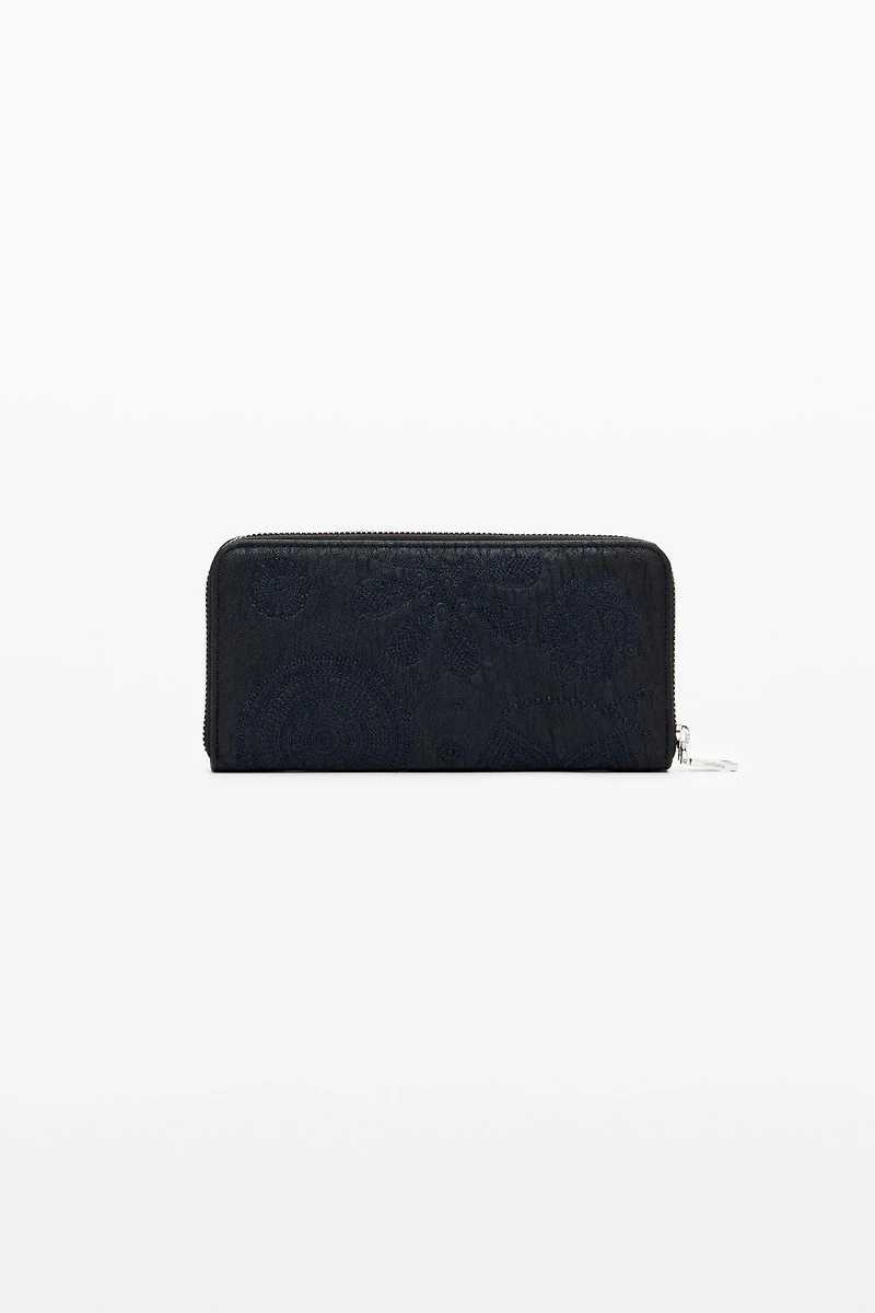 Desigual Women's Large wallet with embroidered flowers
