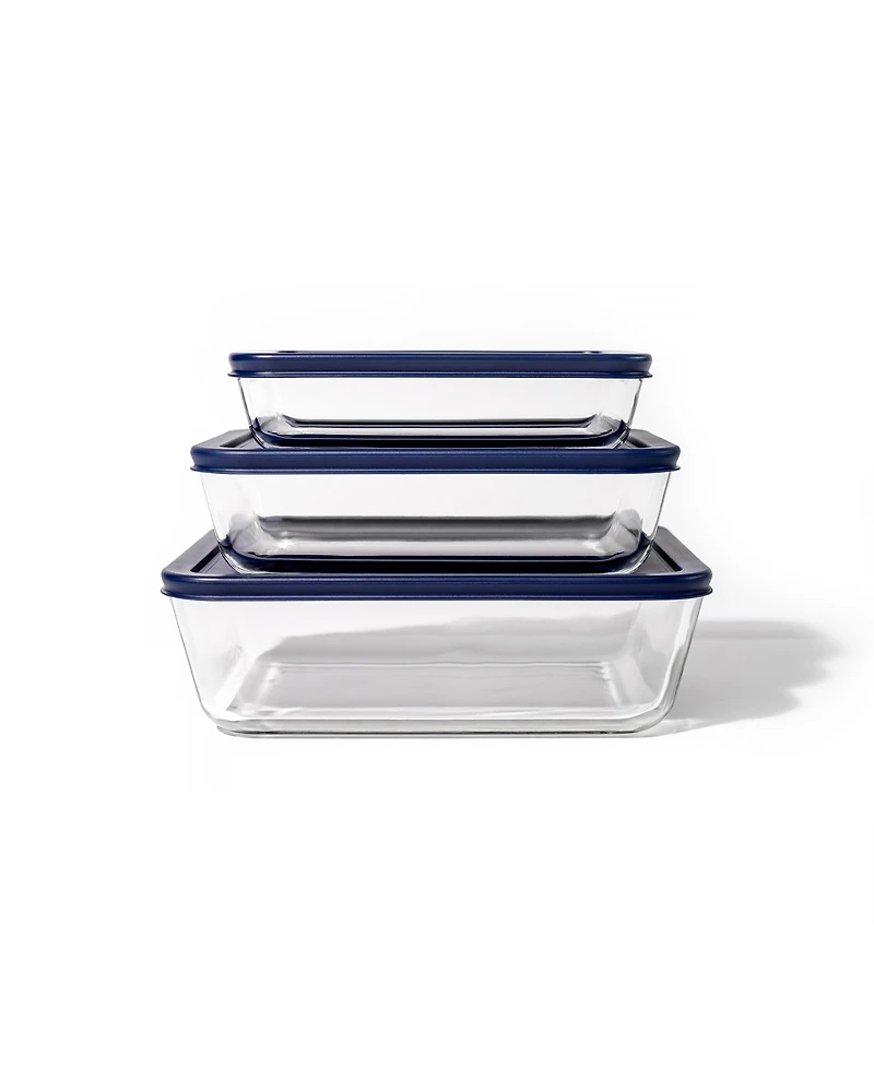 Dura Living -Piece Rectangular Nesting Food Storage and Meal Prep Container Set
