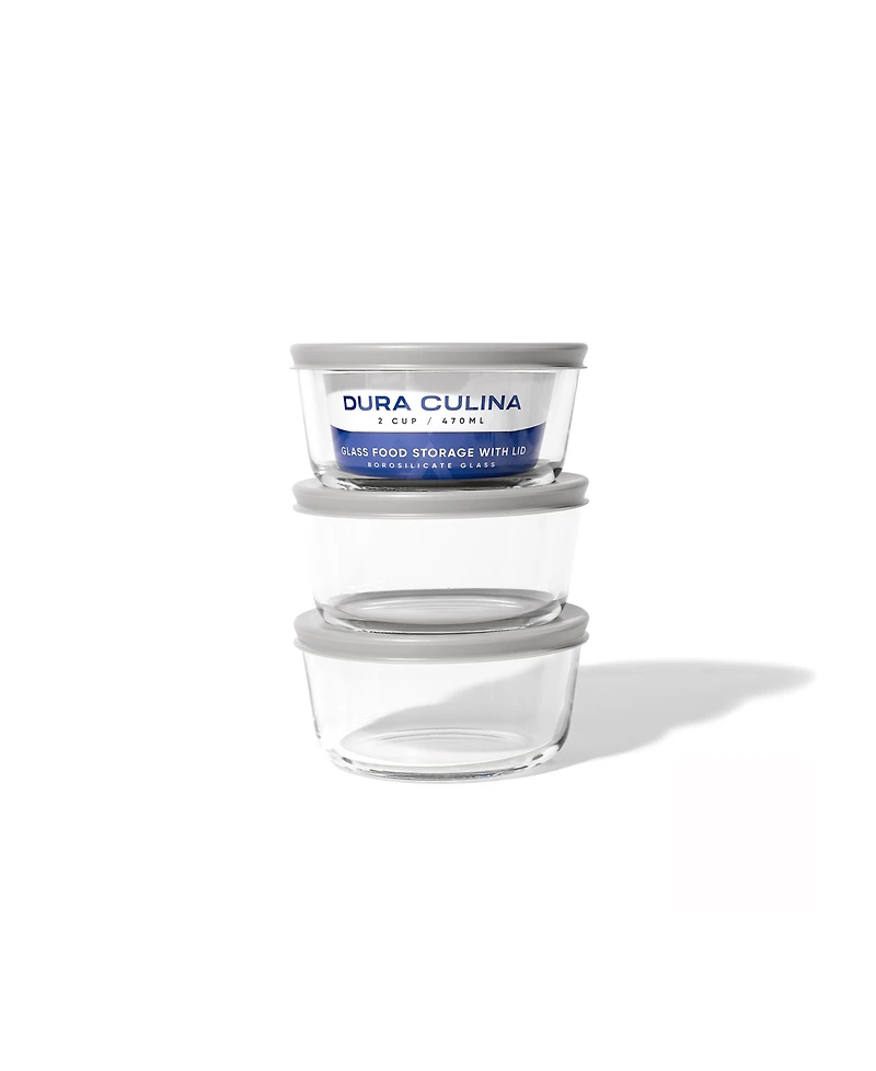 Dura Living -Piece Cup Round Food Storage and Meal Prep Container Set